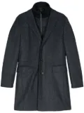 BOSS herringbone layered coat - Blue