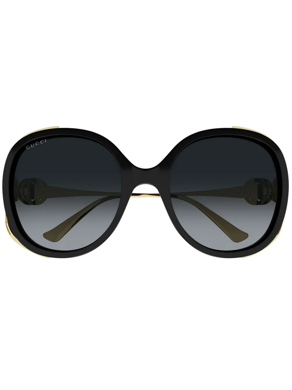 Gucci Eyewear Zonnebril met rond montuur Zwart