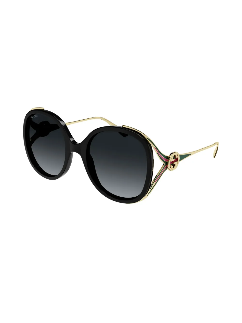 Gucci Eyewear Zonnebril met rond montuur Zwart
