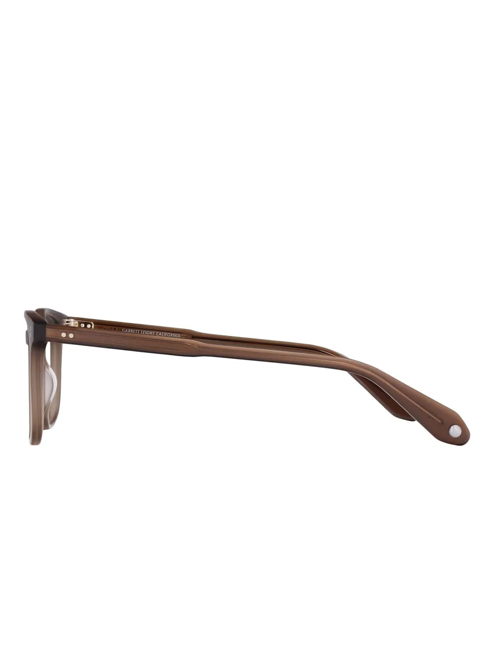 Garrett Leight Bentley bril met vierkant montuur Bruin