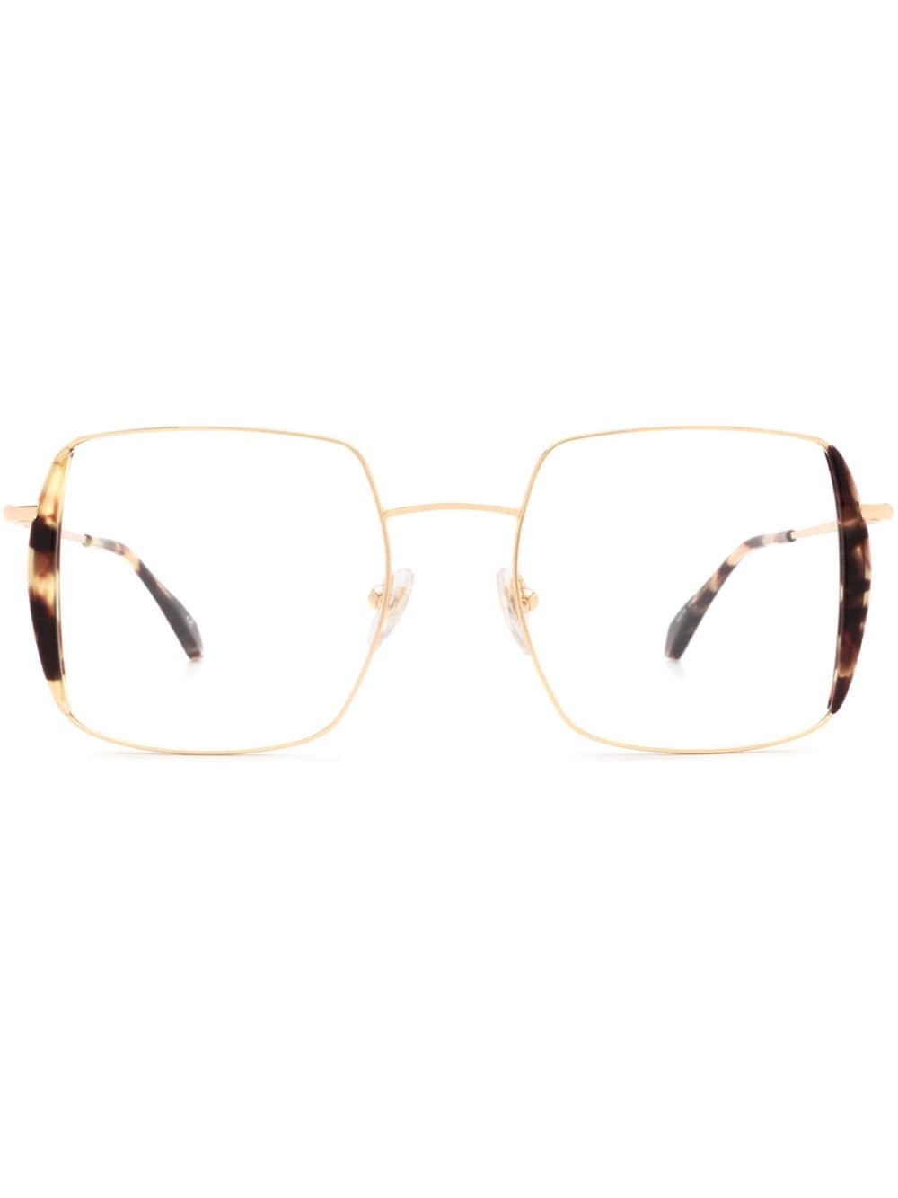 Kaleos Square-frame Glasses In Gold