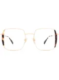 Kaleos square-frame glasses - Gold