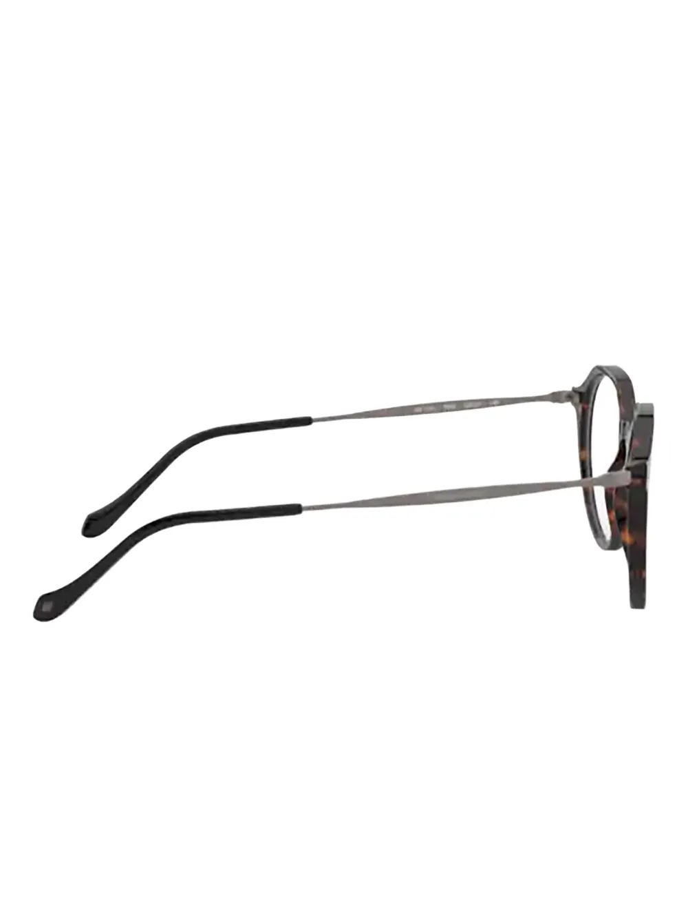 Giorgio Armani Bril met rond montuur en schildpadschild design Bruin