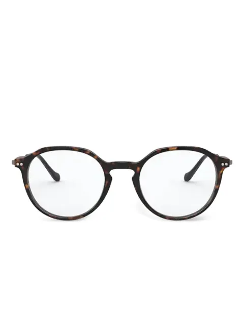 Giorgio Armani tortoiseshell-pattern round-frame glasses
