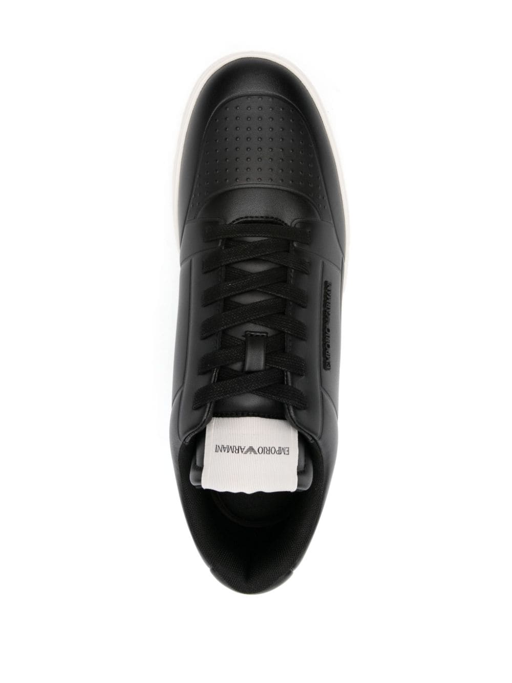 Emporio Armani Sneakers met logo-reliëf Zwart