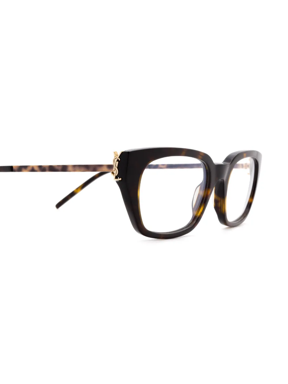 Saint Laurent Eyewear Bril met rechthoekig montuur Bruin