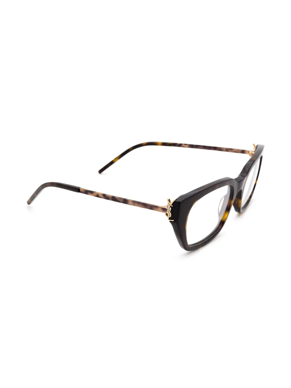 Saint Laurent Eyewear Bril met rechthoekig montuur Bruin