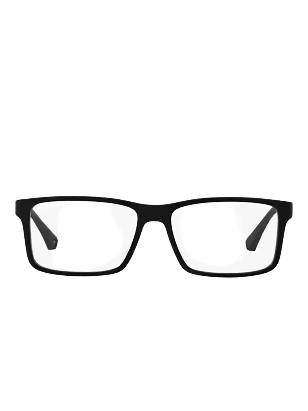 Emporio Armani rubber rectangle glasses - Nero