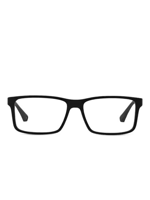 Emporio Armani rubber rectangle glasses