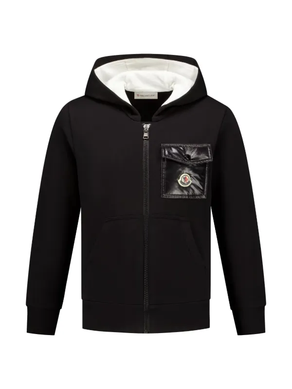 【MONCLER】モンクレール◆ Cartoon Logo ブラック セットアップ Moncler Enfant Logo Patch two-piece Tracksuit Set | Black