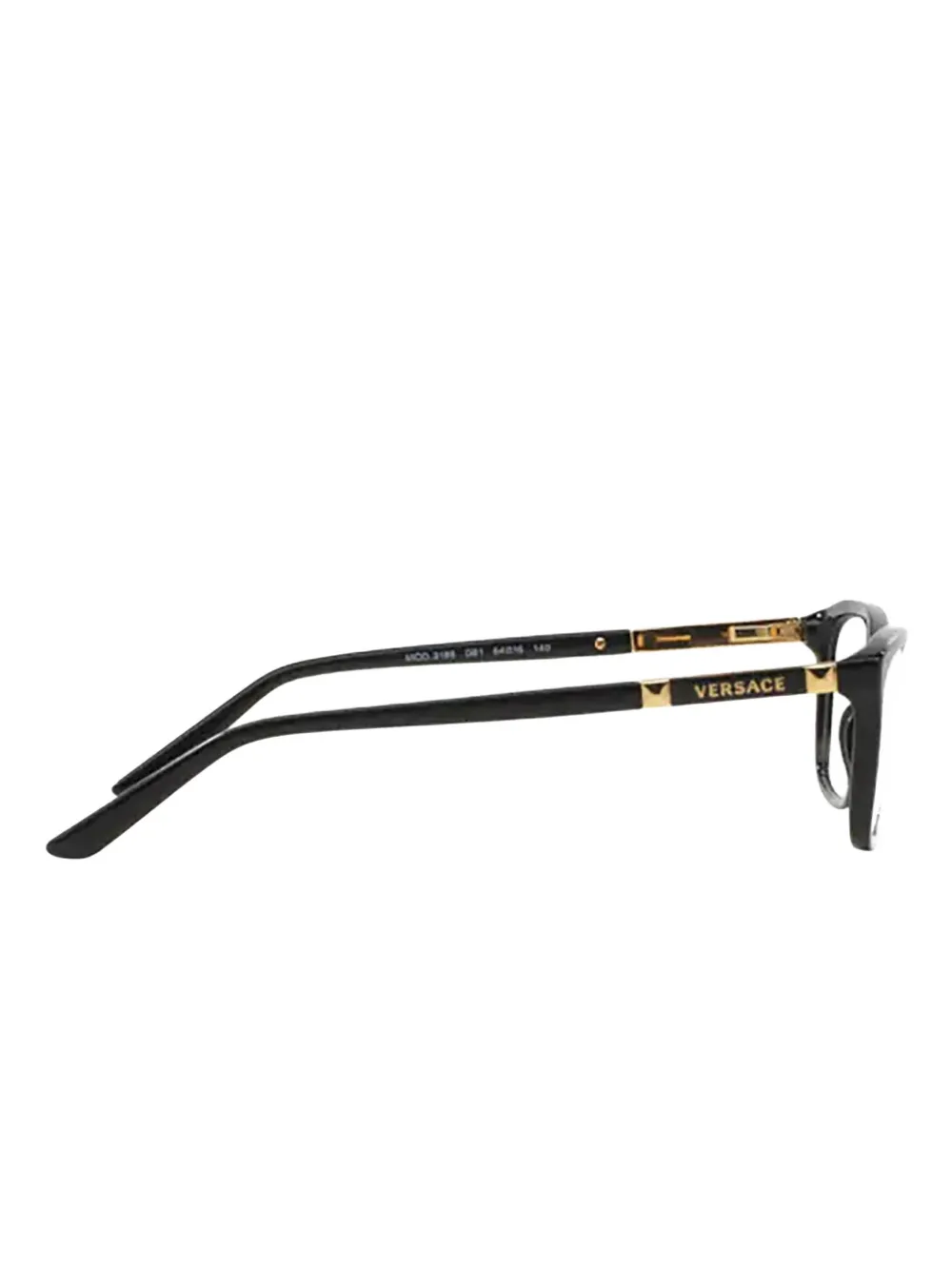 Versace Eyewear Bril met rechthoekig montuur Zwart