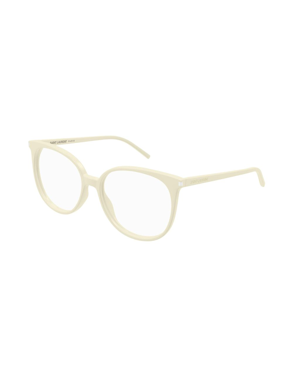 Saint Laurent Eyewear Bril met oversized montuur en logo - Wit