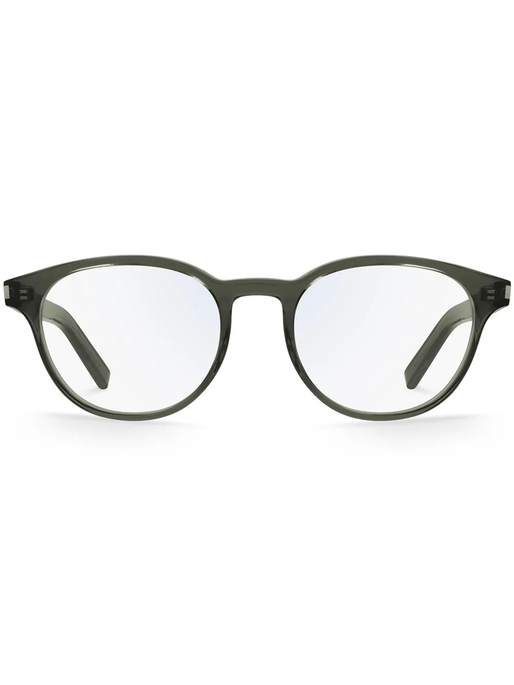 Saint Laurent Eyewear Classic 10 oval-frame glasses | Green | Image 1