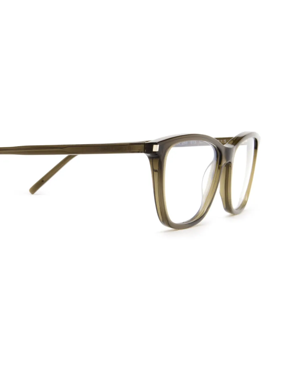 Saint Laurent Eyewear Bril met doorzichtig vierkant montuur Groen