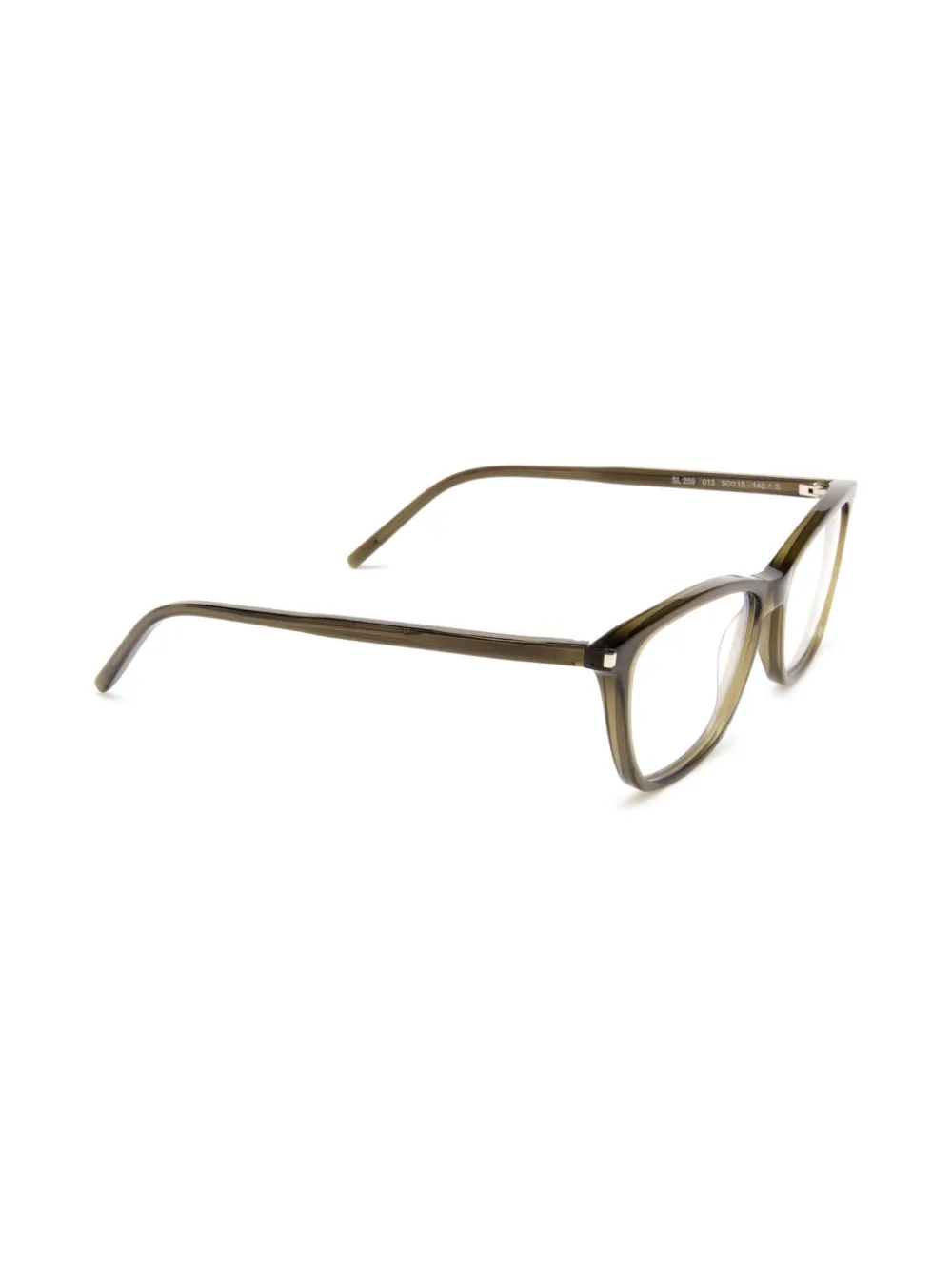 Saint Laurent Eyewear Bril met doorzichtig vierkant montuur Groen