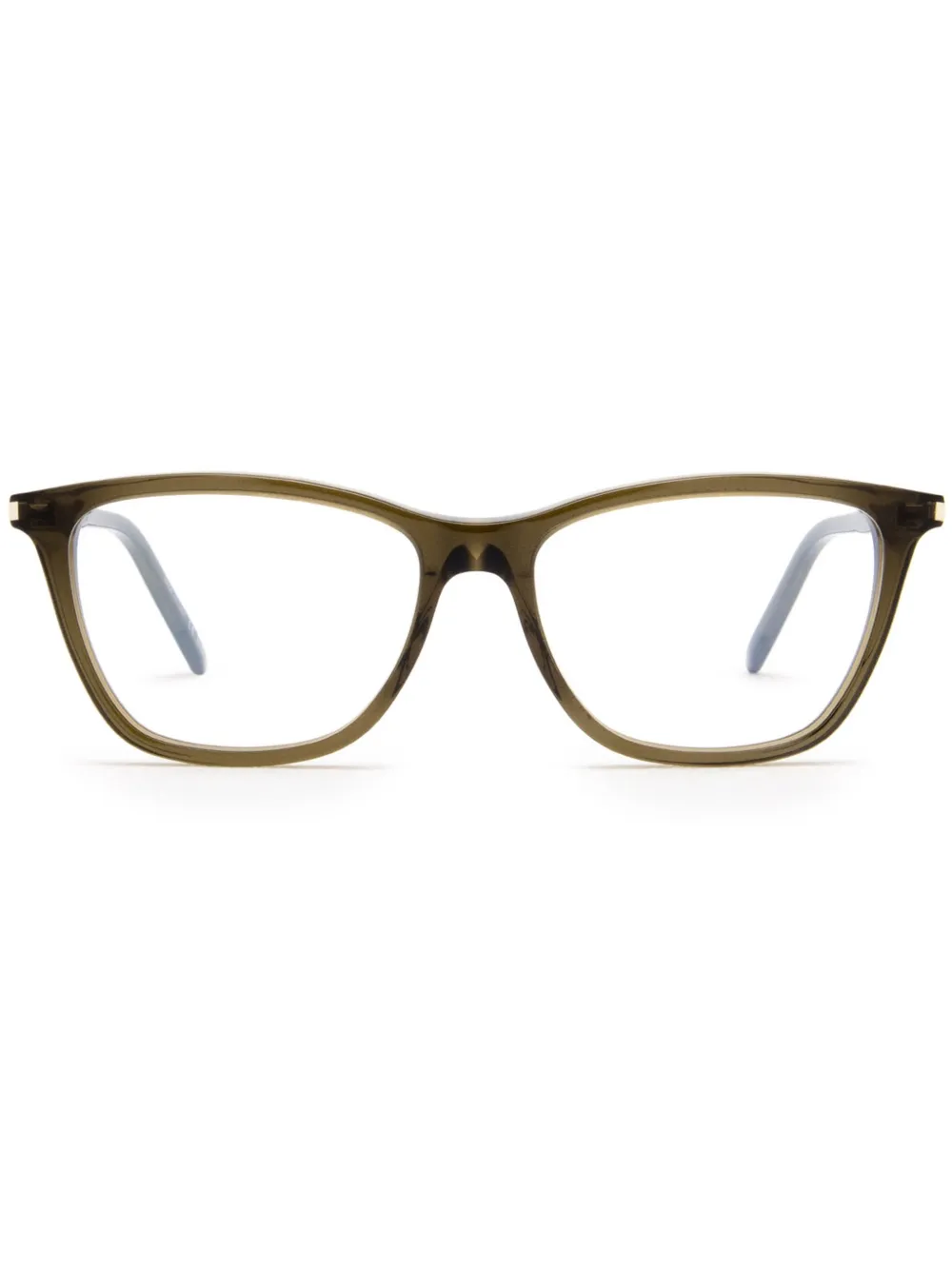 Saint Laurent Eyewear Bril met doorzichtig vierkant montuur Groen