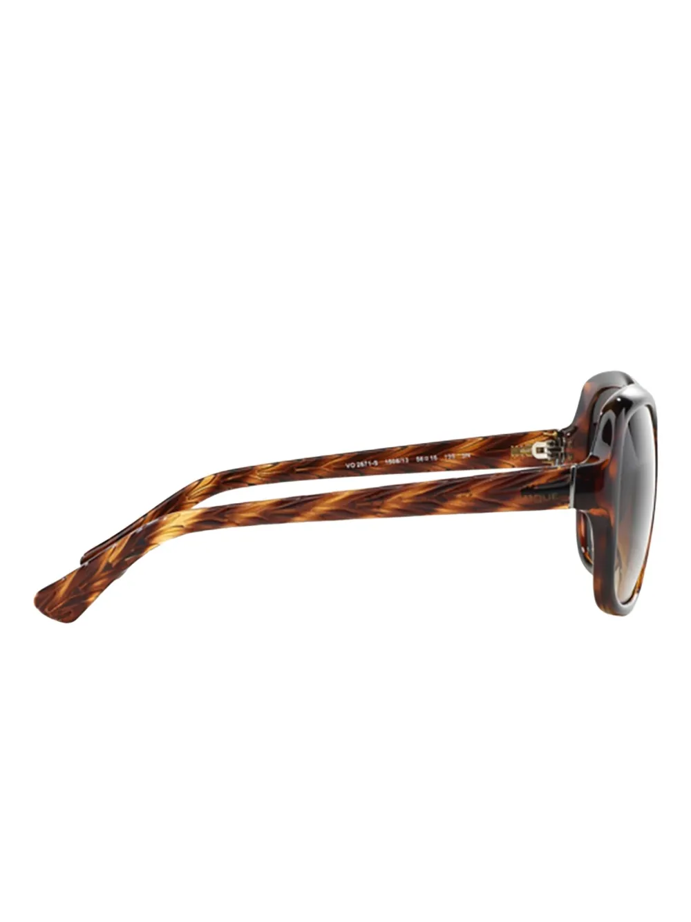 Vogue Eyewear Havana zonnebril met gestreept montuur Bruin