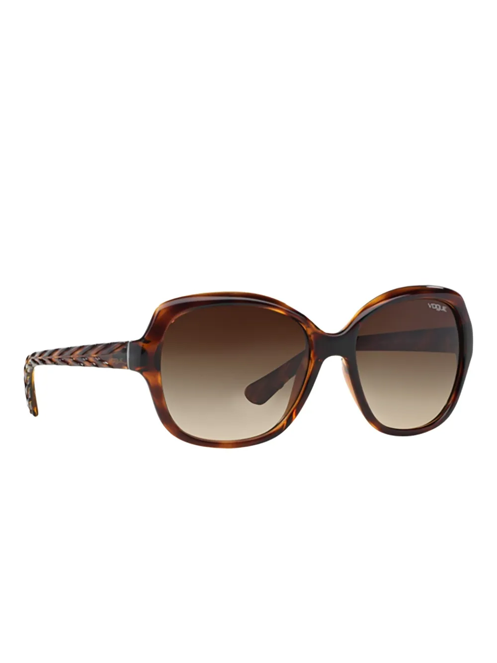 Vogue Eyewear Havana zonnebril met gestreept montuur - Bruin