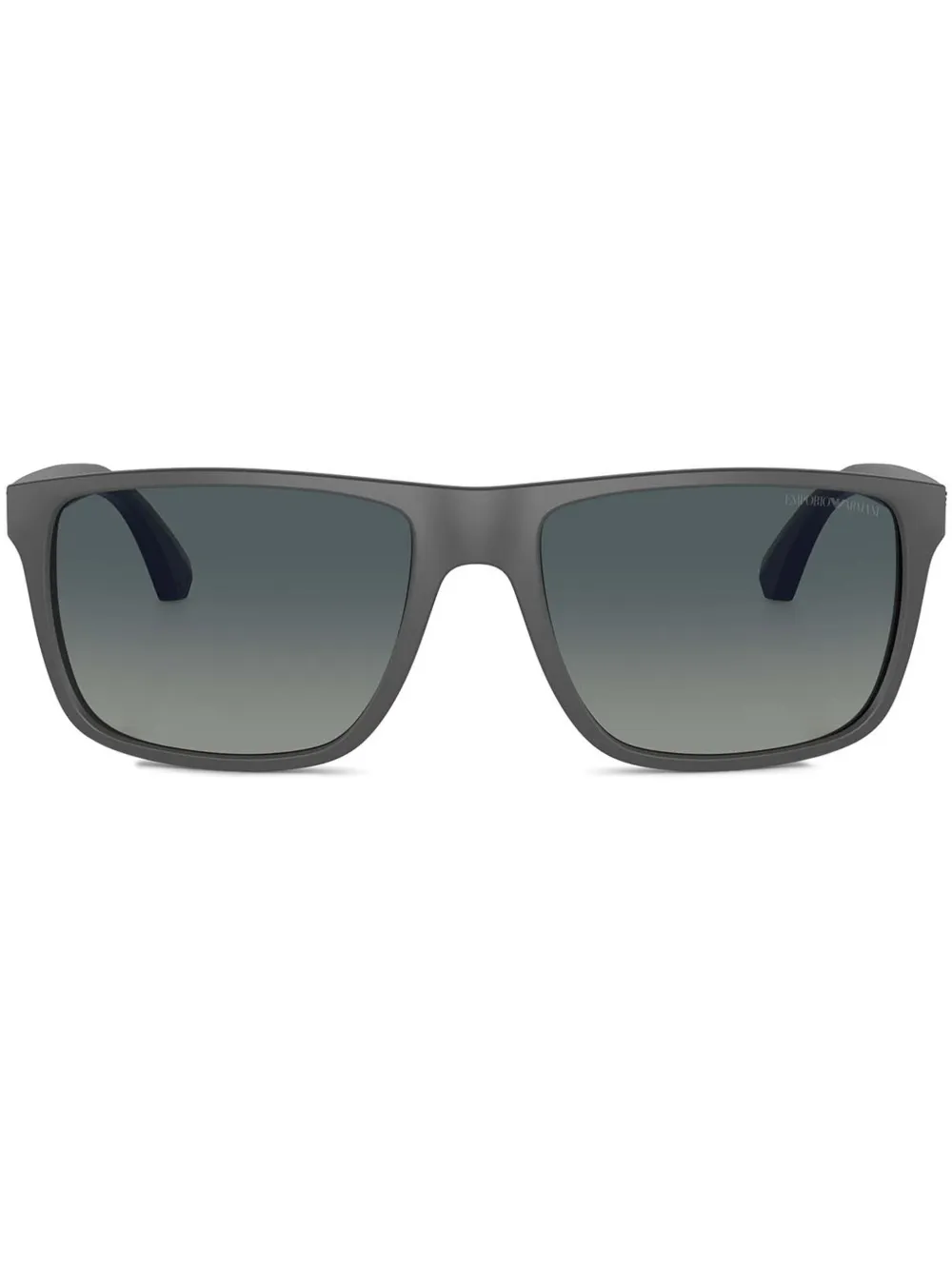 Emporio Armani Sonnenbrille mit Logo-Schild - Grau