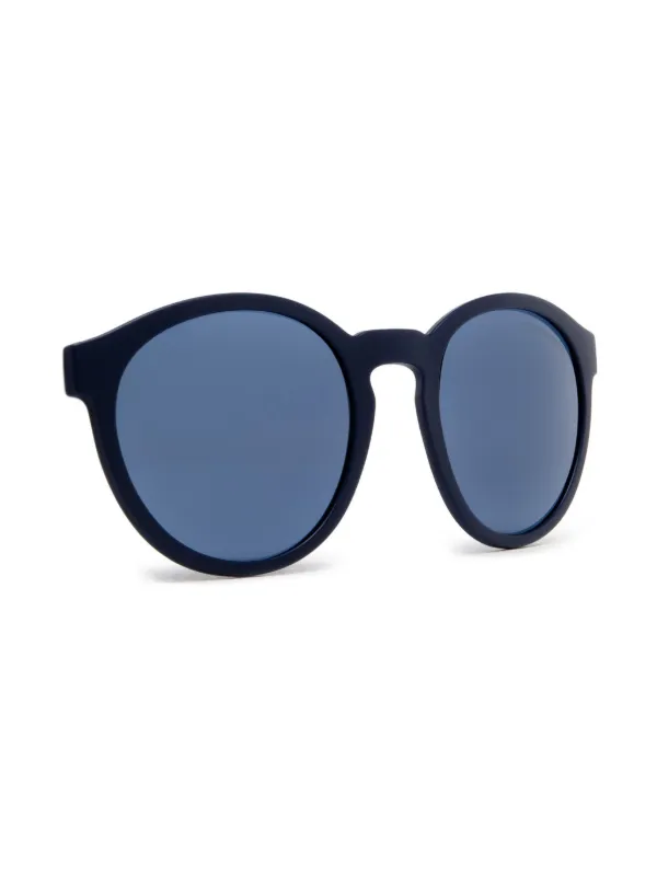 Emporio Armani round-frame Sunglasses | Blue | FARFETCH AO display picture 1
