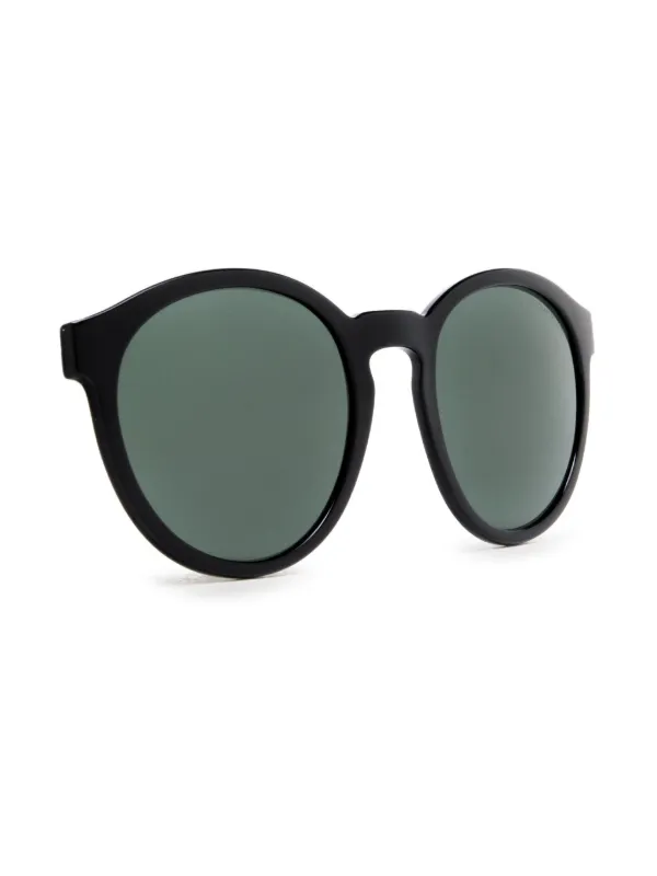 Emporio Armani ラウンドフレーム サングラス | ブラック | FARFETCH JP 