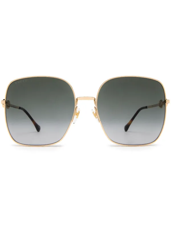 Gucci Eyewear ホースビット サングラス | ゴールドトーン | FARFETCH JP