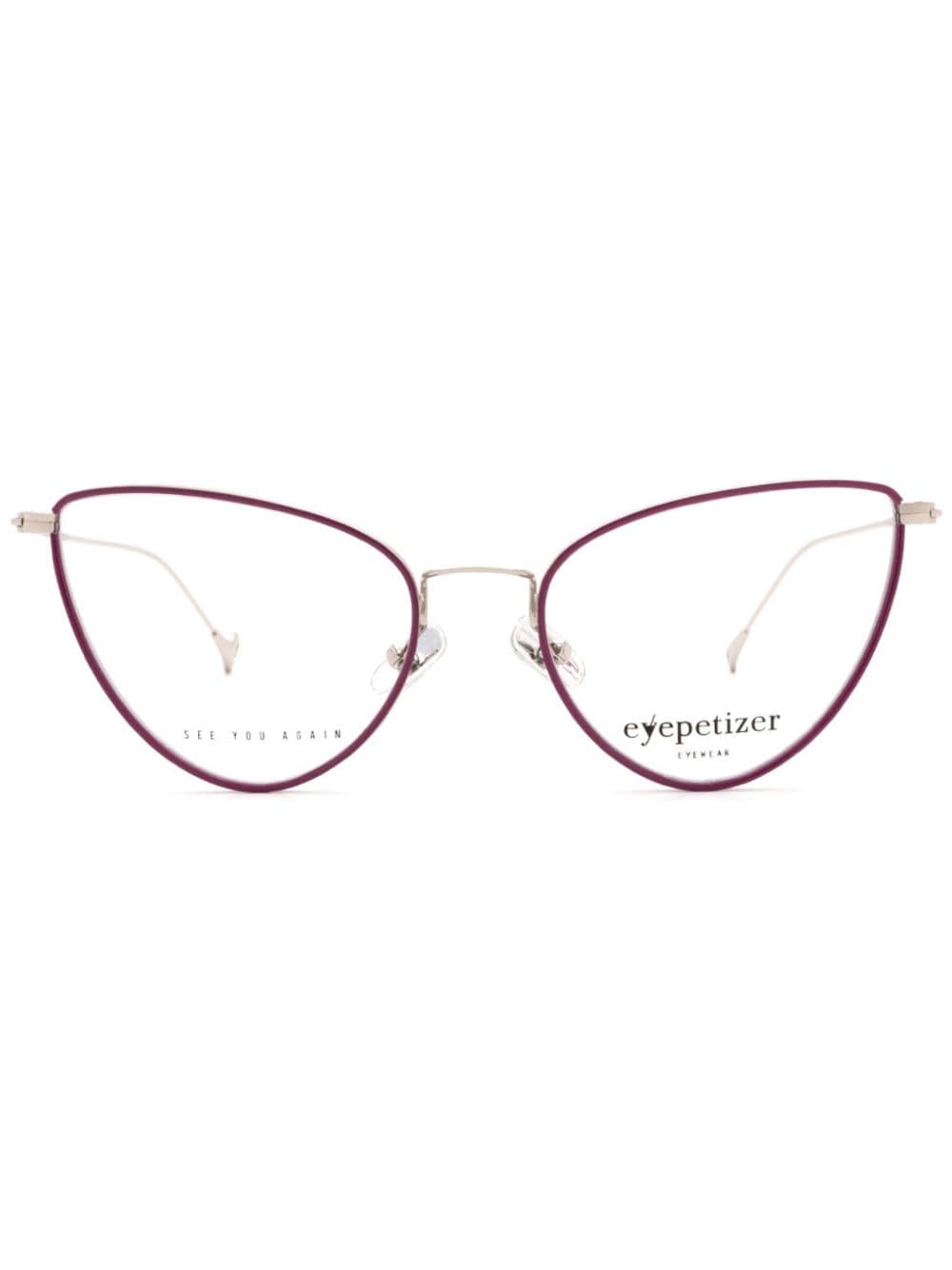 Shop Eyepetizer Cecile Glasses In 紫色