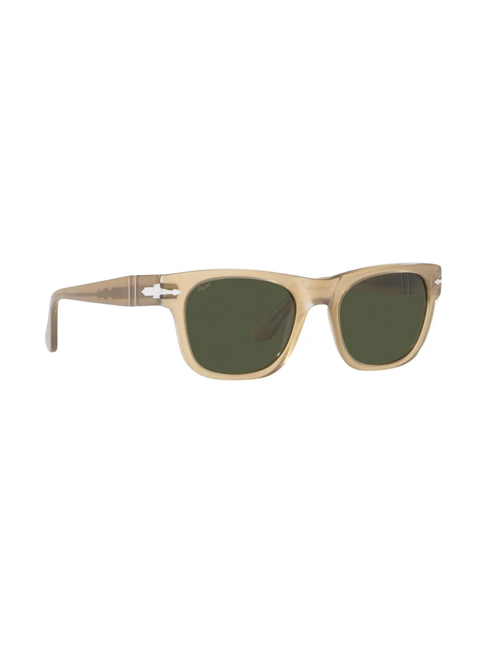 Persol Zonnebril met rechthoekig montuur Bruin