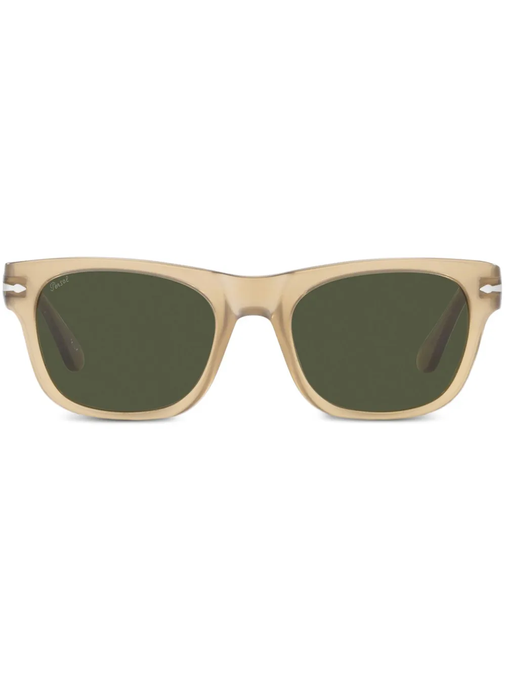 Persol Zonnebril met rechthoekig montuur Bruin