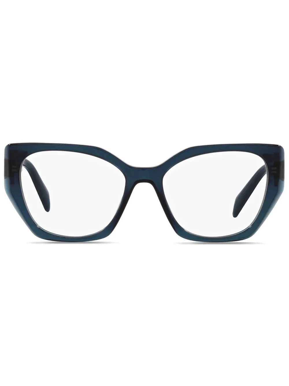Prada Womens Black Pr 18wv Irregular-frame Acetate Glasses In Black