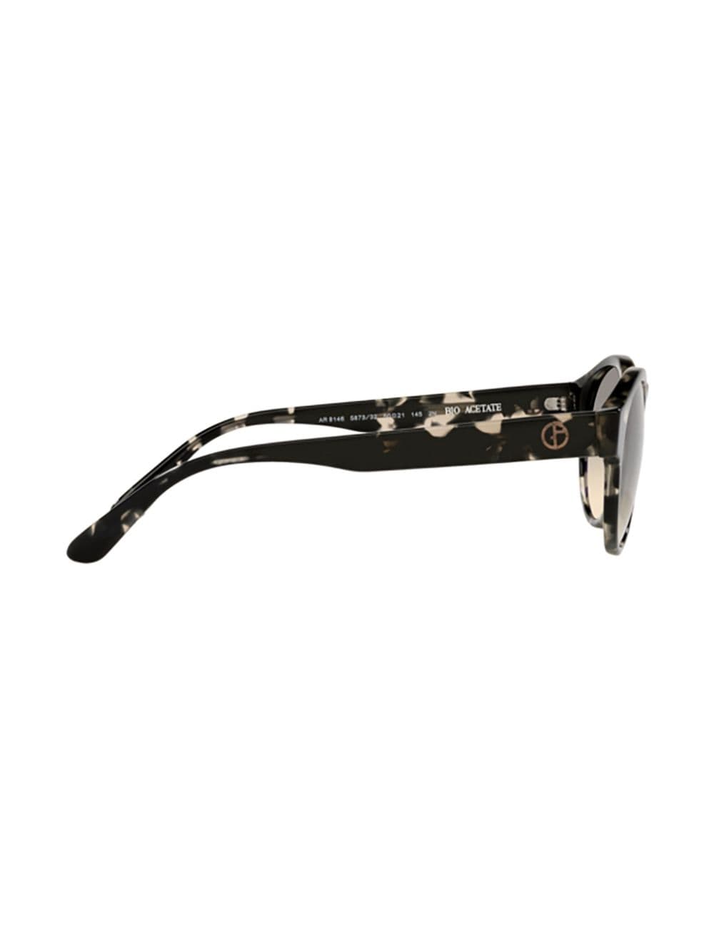 Shop Giorgio Armani Round-frame Sunglasses In 灰色