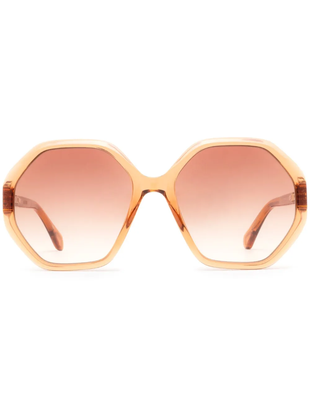 Chloé Eyewear hexagonal-frame sunglasses | Orange | Image 1