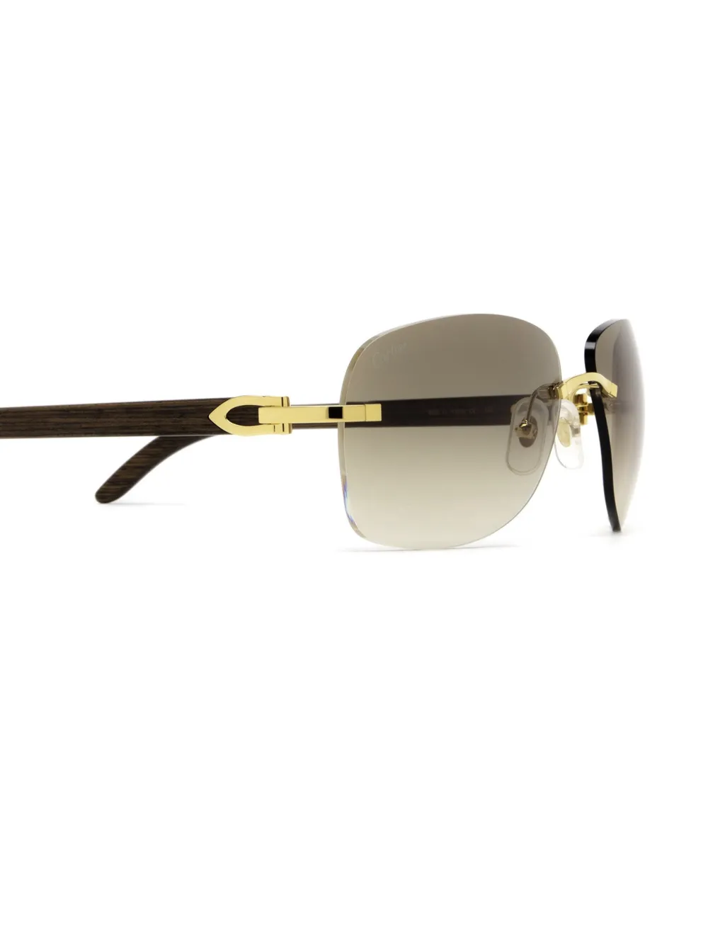Cartier Eyewear Zonnebril met piloten montuur Goud