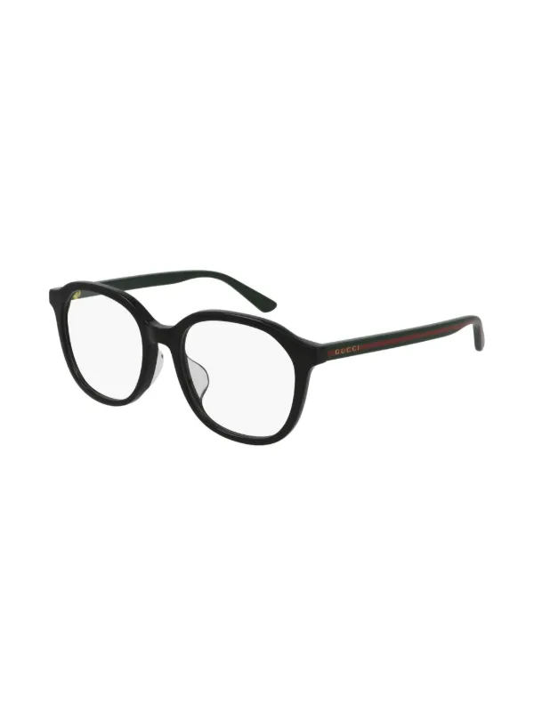 GUCCI ラウンドフレームメガネ ブラック Gucci Eyewear ラウンド眼鏡フレーム | ブラック | FARFETCH JP