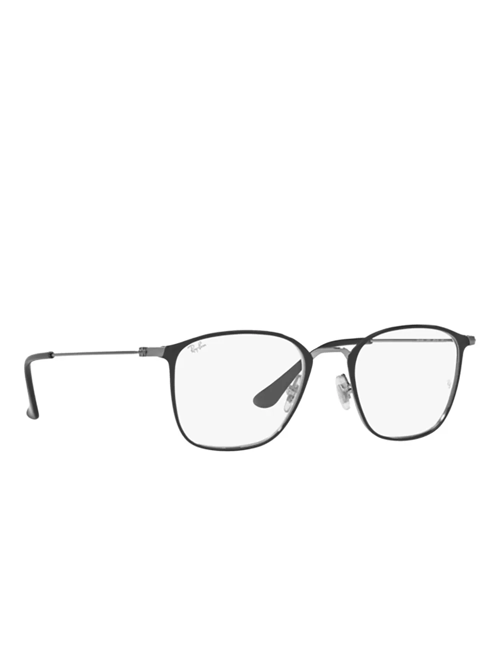 Ray-Ban Bril met metalen rechthoekig montuur Grijs