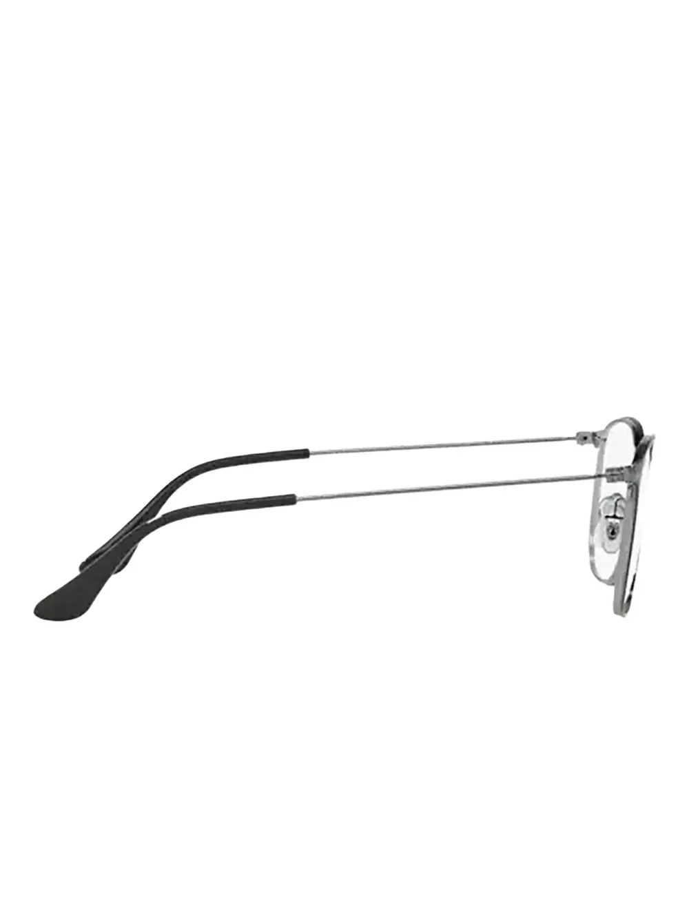 Ray-Ban Bril met metalen rechthoekig montuur Grijs