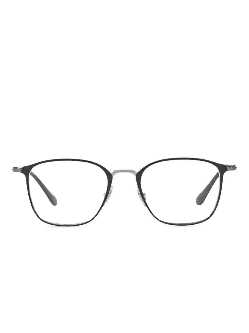 Ray-Ban Bril met metalen rechthoekig montuur Grijs