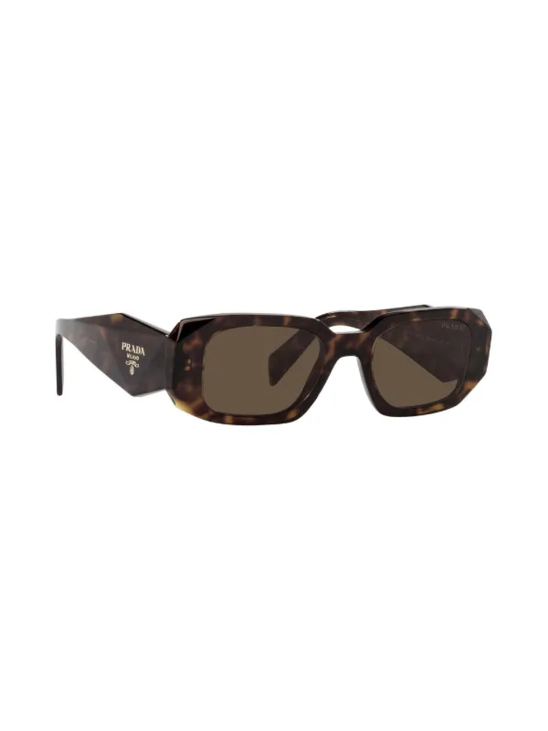 Prada Eyewear トータスシェル スクエアサングラス | ブラウン