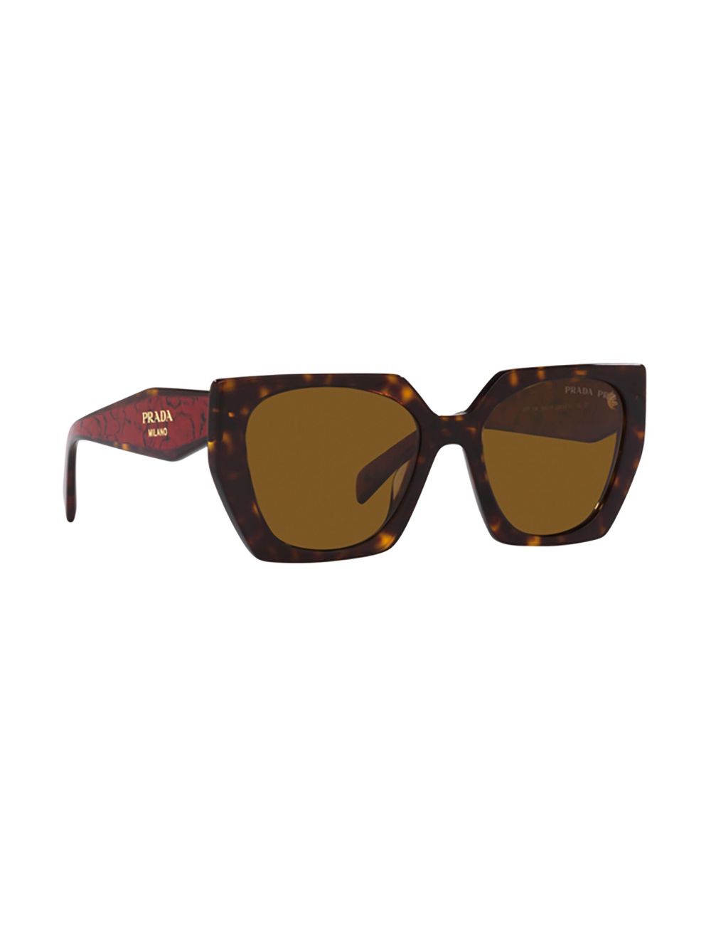 Prada Eyewear Zonnebril met vierkant montuur - Bruin