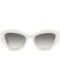 Prada Eyewear curved cat-eye frame sunglasses - White