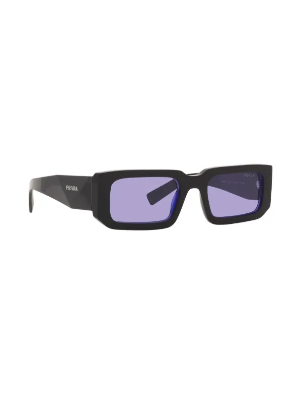Prada Eyewear rectangle-frame Sunglasses | Black | FARFETCH GH