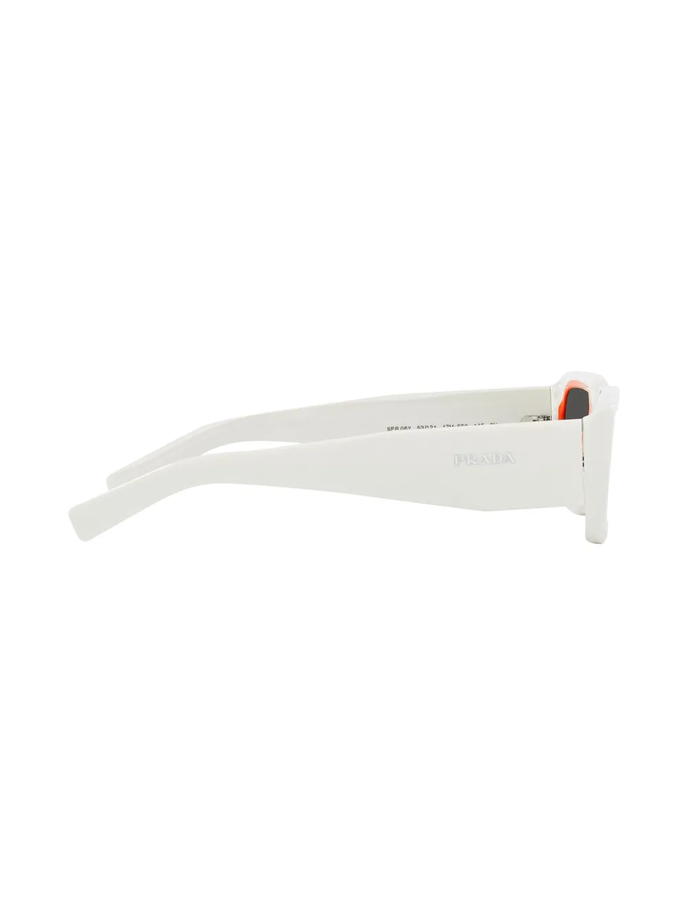 Prada Eyewear Zonnebril met rechthoekig montuur Wit