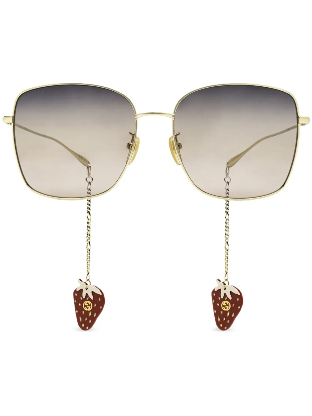 Gucci Eyewear Occhiali da sole con logo inciso - Rosa