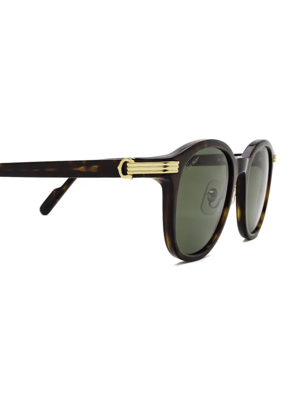 Cartier Eyewear Zonnebril met schildpadschild-design Bruin