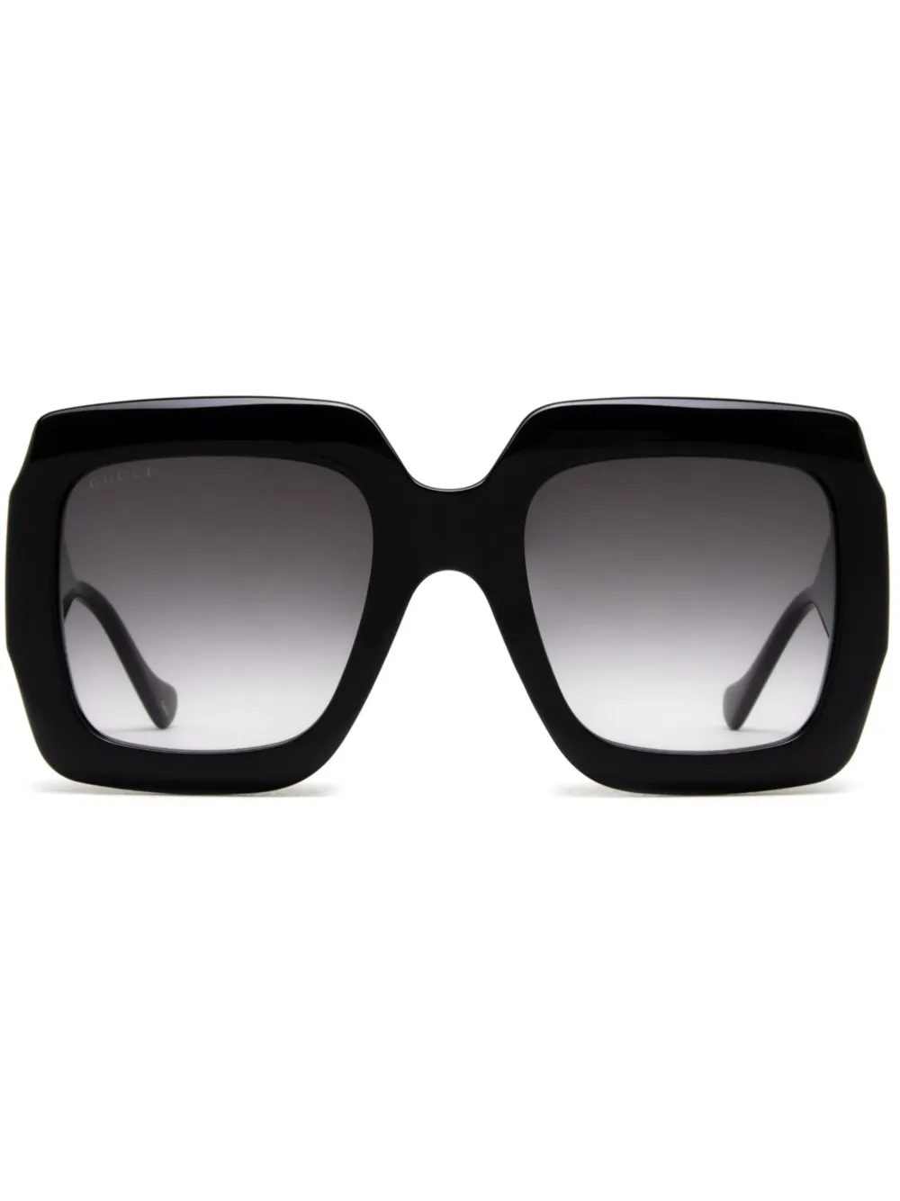 Gucci Eyewear Occhiali da sole oversize con placca logo - Nero
