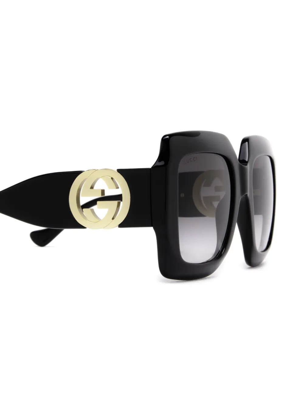 Gucci Eyewear Zonnebril met oversized montuur Zwart