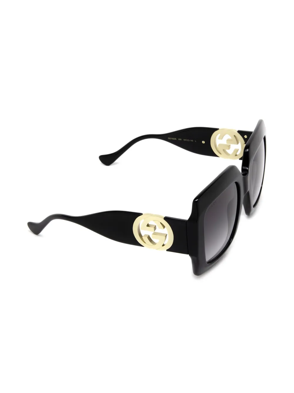 Gucci Eyewear Zonnebril met oversized montuur Zwart