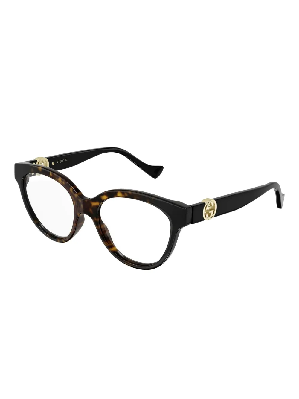 Gucci Eyewear Bril met rond montuur Bruin
