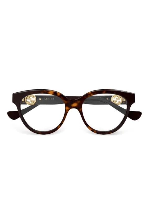 Gucci Eyewear tortoiseshell round-frame glasses