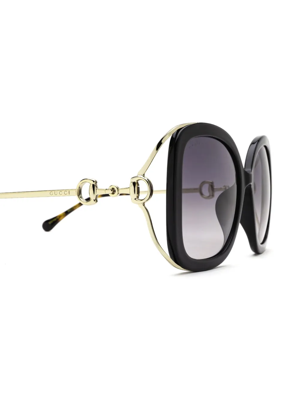 Gucci Eyewear Horsebit zonnebril Zwart